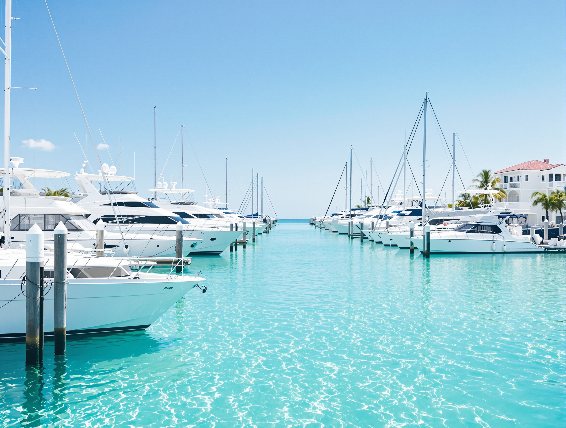 Miami marina and luxury waterfront